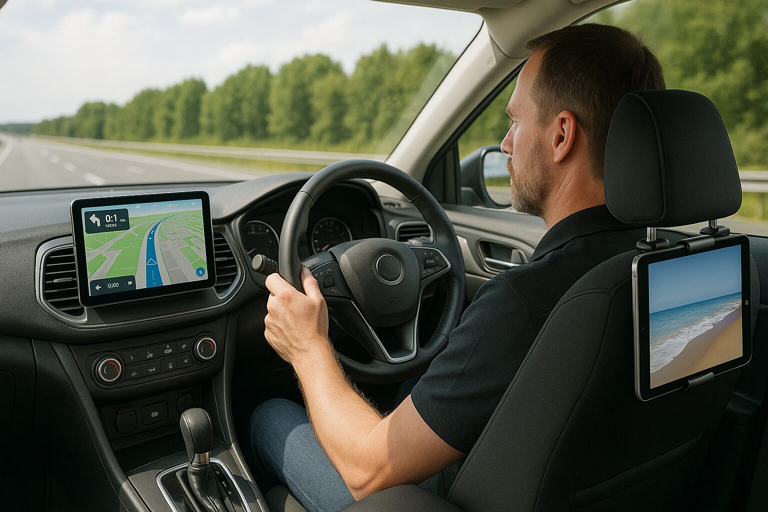 ipad 車載モニター化　イメージ