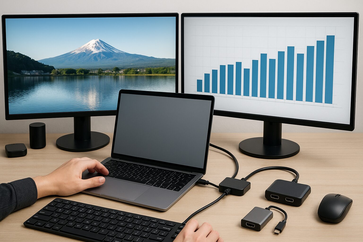 デュアルディスプレイ hdmi 1つ イメージ
