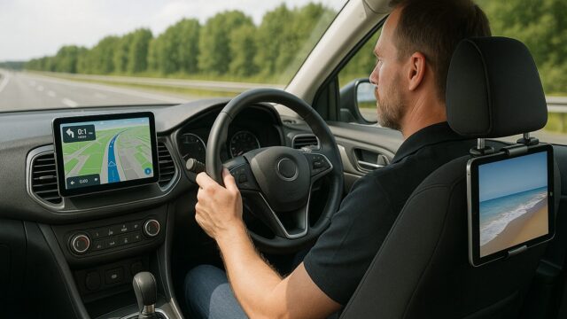 ipad 車載モニター化　イメージ