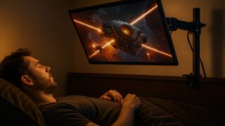 ベッド モニター アーム 仰向け イメージ